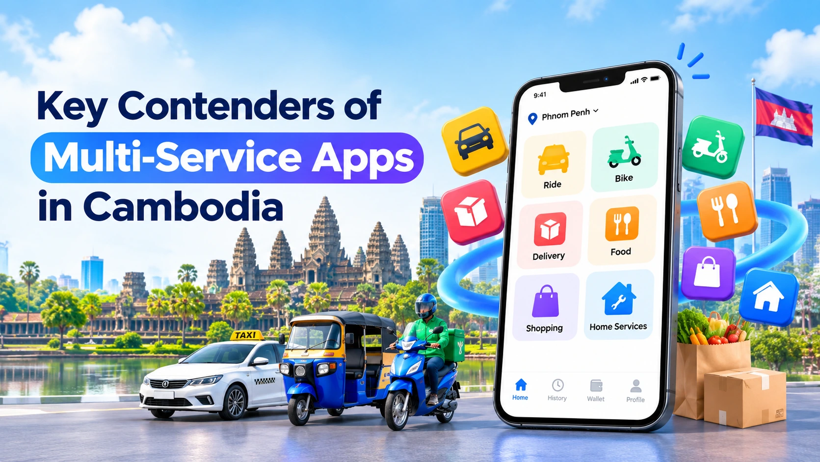 Key Contenders of Multi-Service Apps in Cambodia