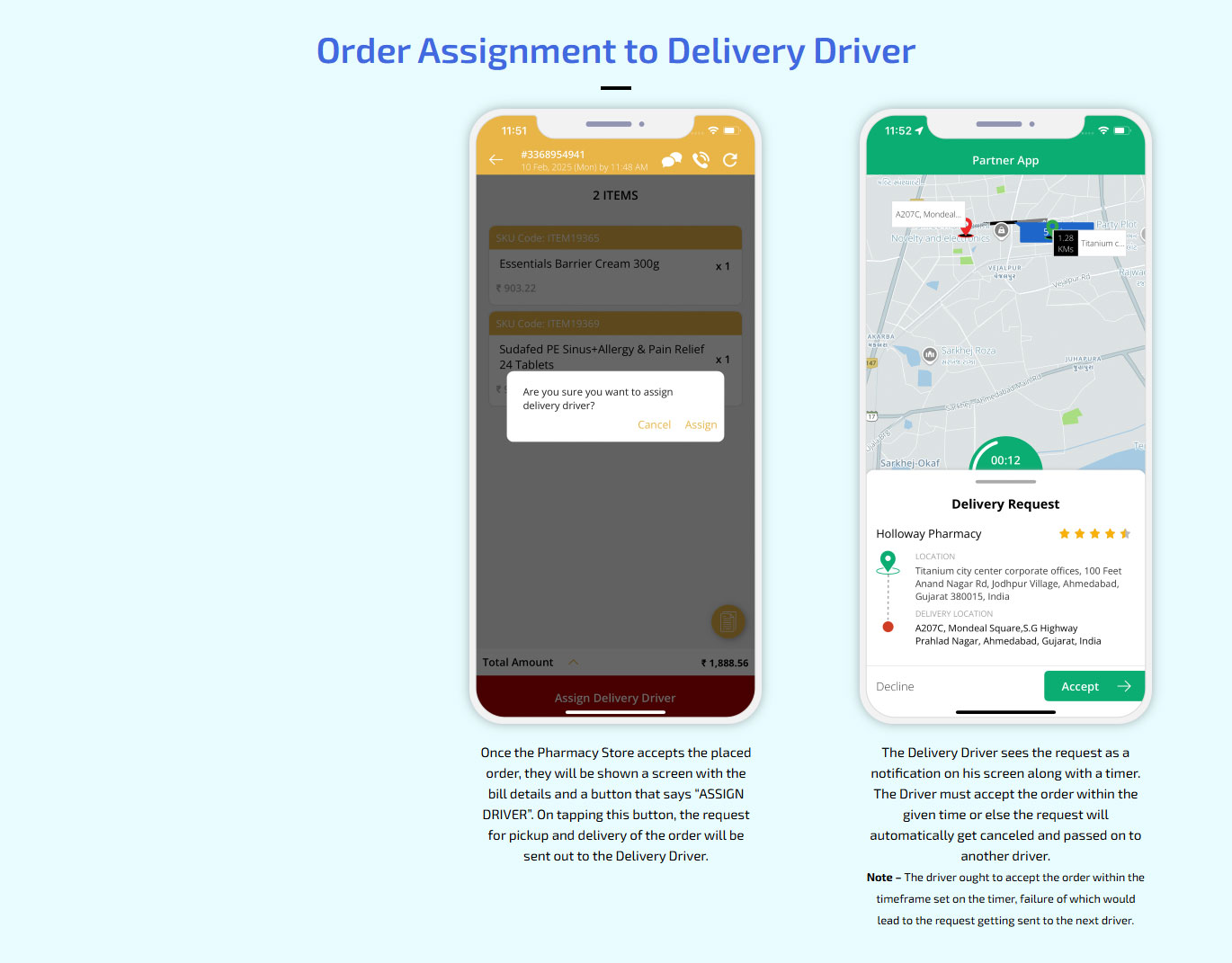 Order Assignment to Delivery Driver